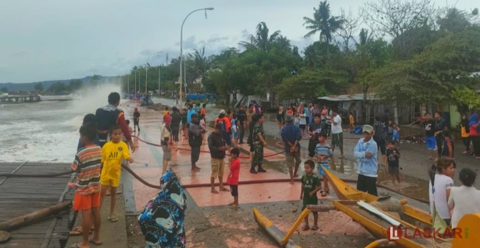 Kondisi pantai di Kabupaten Bantaeng. Sabtu, 24 Desember 2022.