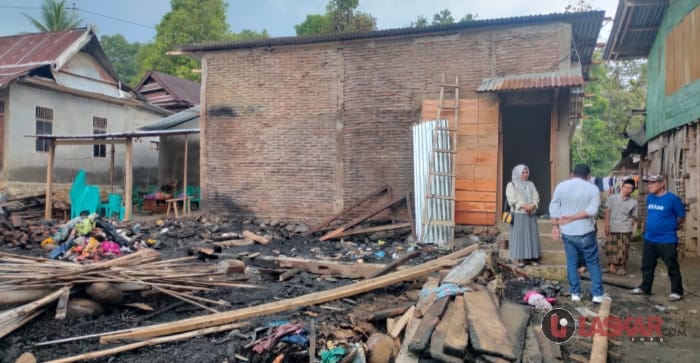 Kunjungan di lokasi kebakaran di Dusun mannaungi Desa Gattareng Kecamatan gantarang Kabupaten Bulukumba.